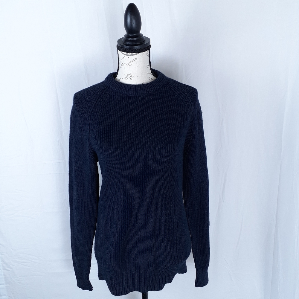 H&M Rib Knit Sweater Long Raglan Sleeves Size XS